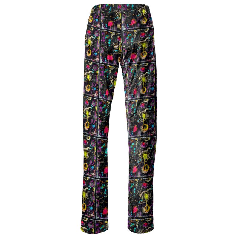Pantalon de créateur "Neon Flow" - Pantalon à imprimé artistique