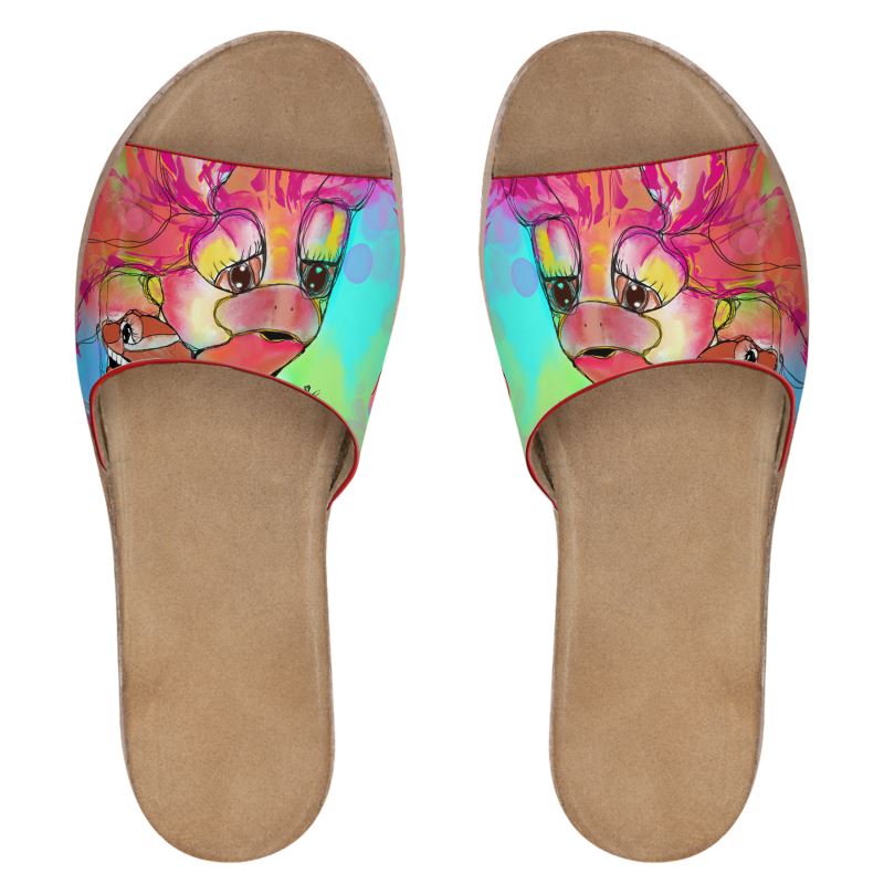 Designer Slides „F.U. Tiffy“ - Kunst Sandalen