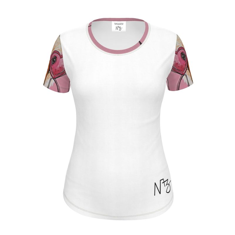 T-shirt Designer Jersey « Int » - T-shirt d'art pour femmes