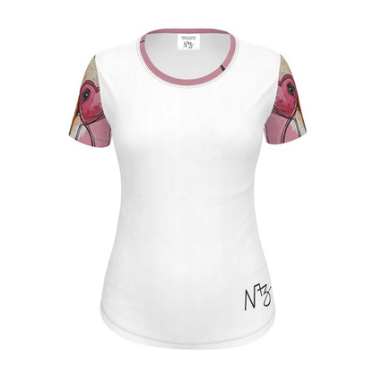 T-shirt Designer Jersey « Int » - T-shirt d'art pour femmes