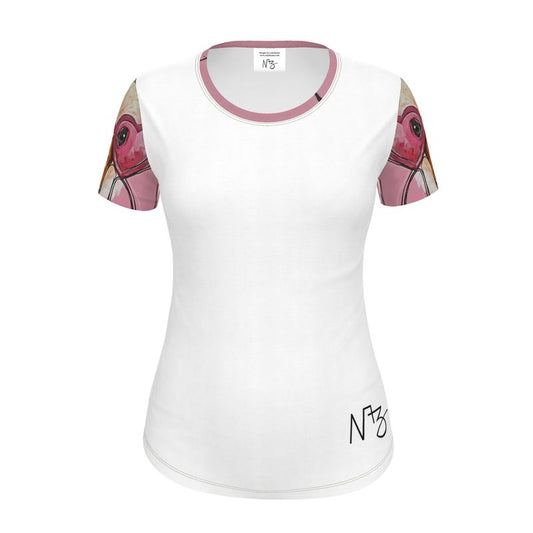 Designer Jersey T-Shirt „Naz Art“ - Damen Kunst T-Shirt
