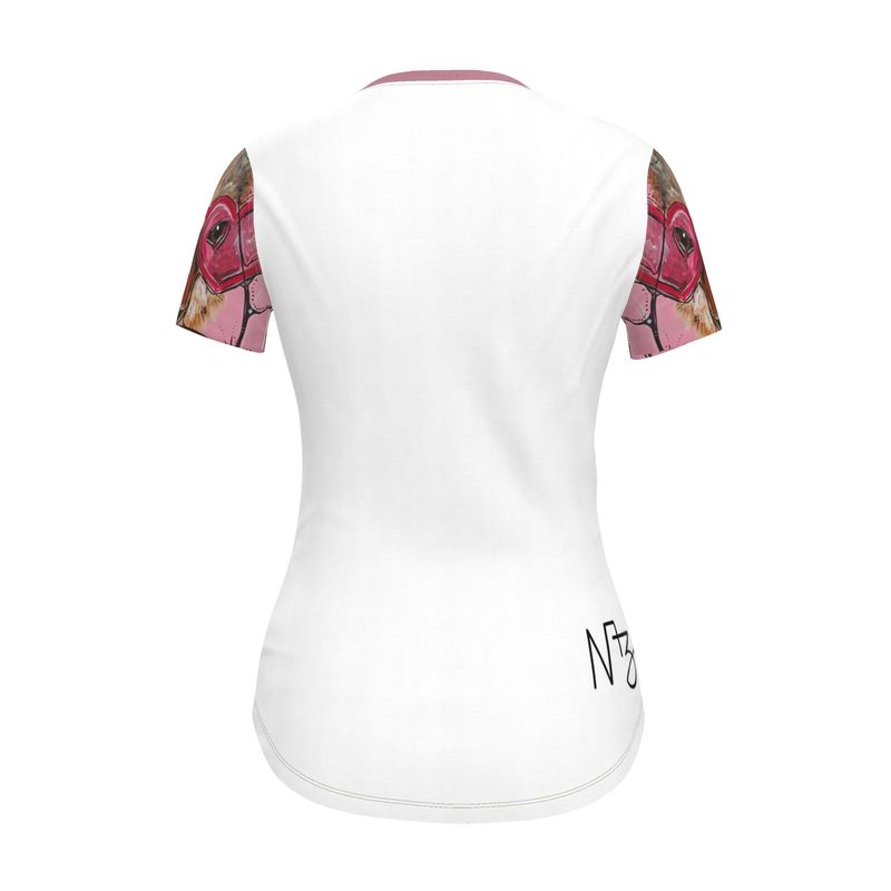 T-shirt Designer Jersey « Int » - T-shirt d'art pour femmes
