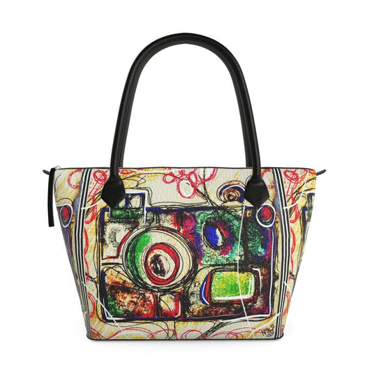 Designer Henkeltasche ''Camera Art''