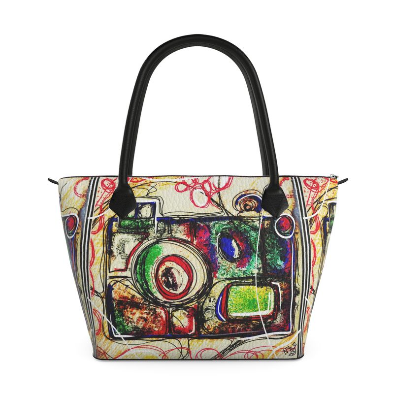 Designer Henkeltasche ''Camera Art''