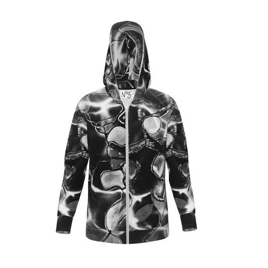 Designer Hoodie „Monochrome Flow“ - Unisex Hoodie