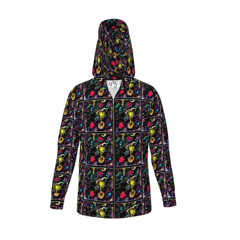 Hoodie unisexe ''Neon Flow'' avec imprimé all-over coloré
