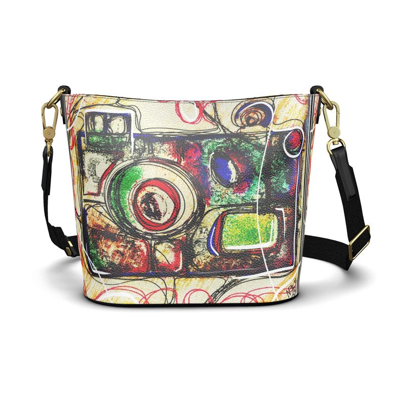 Designer  Bucket Tote Bag ''Camera Art''