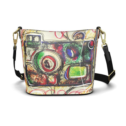 Designer  Bucket Tote Bag ''Camera Art''