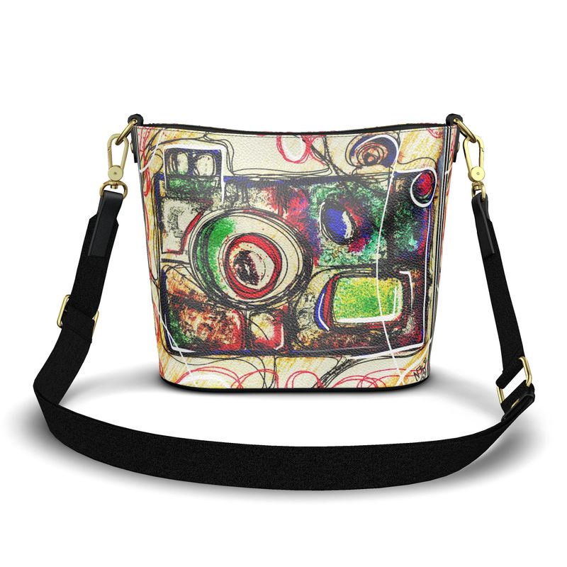 Designer  Bucket Tote Bag ''Camera Art''