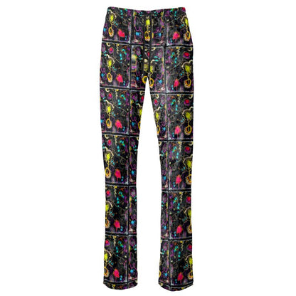 Pantalon de créateur "Neon Flow" - Pantalon à imprimé artistique