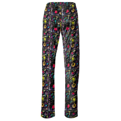 Pantalon de créateur "Neon Flow" - Pantalon à imprimé artistique