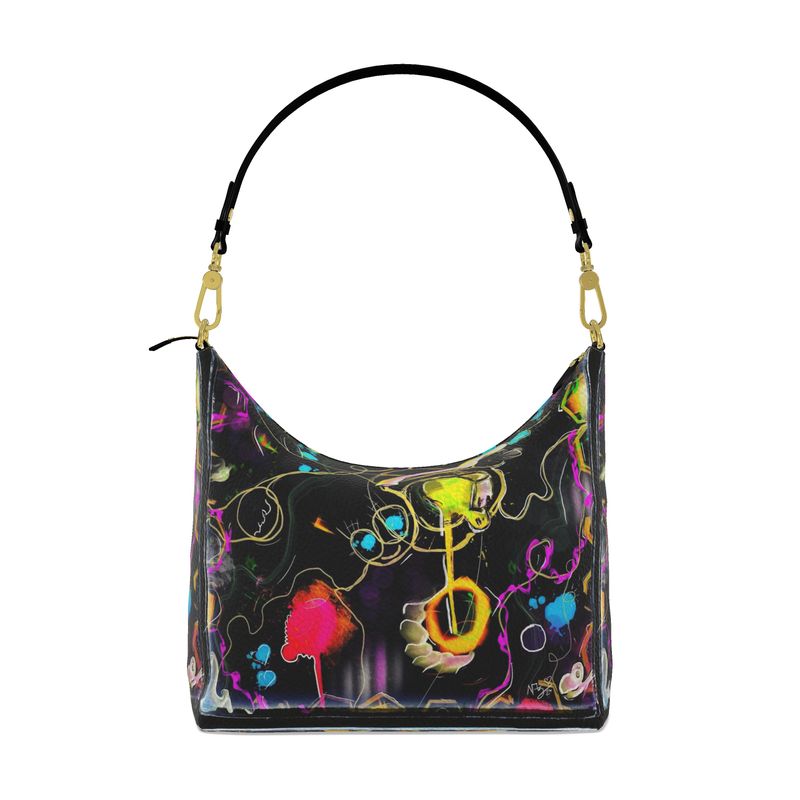 Designer Square Hobo Tasche ''Neon Flow''
