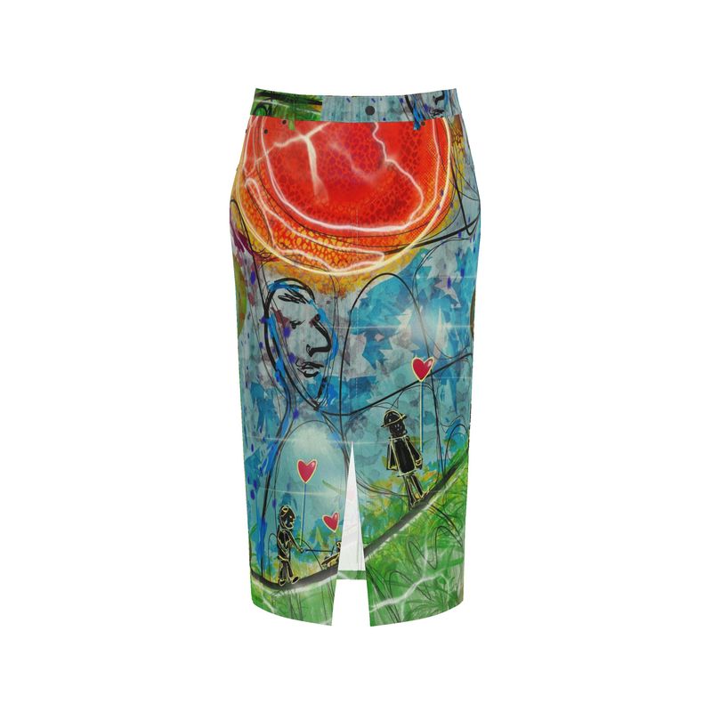 Designer Maxi-Jeansrock '' Love in the Air''