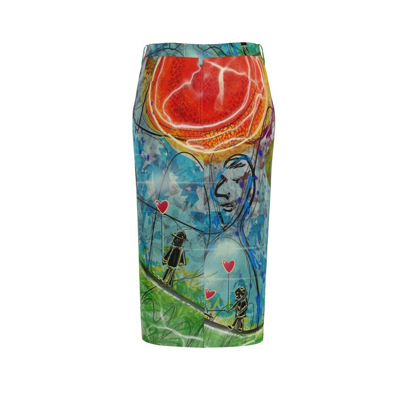Designer Maxi-Jeansrock '' Love in the Air''