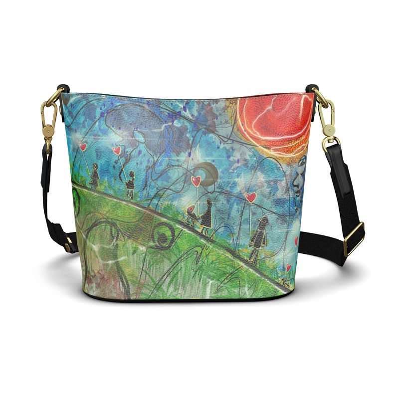 Designer Bucket Tote Bag''Love in the Air''