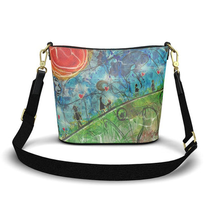 Designer Bucket Tote Bag''Love in the Air''