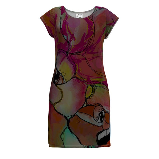 Designer T-Shirt Kleid „Emotion Flow“