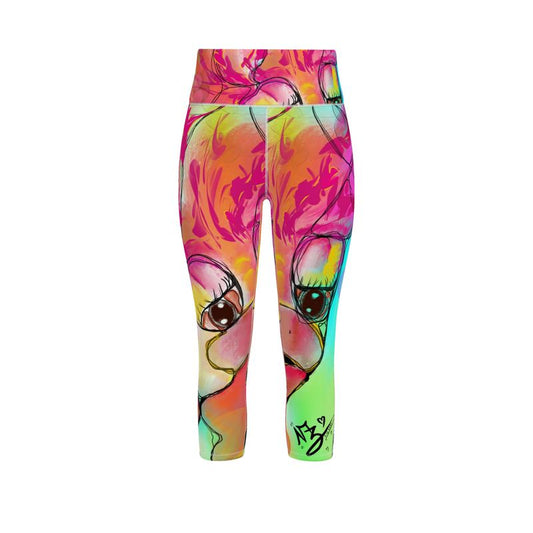 Workout Leggings „Emotion Eyes“ - Bunte Kunst Sport Leggings von Naz