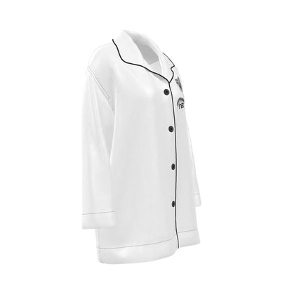 Designer '' Black & White Flower'' Luxus Pyjama