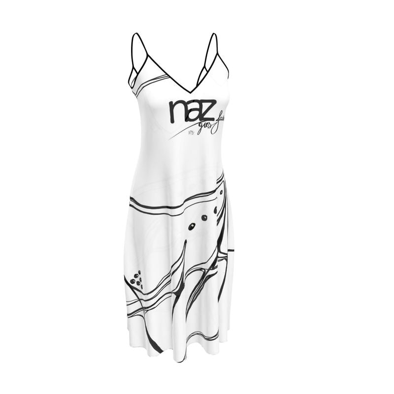 Designer '' Black & White Emotions'' Midi Kleid