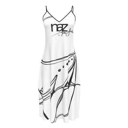 Designer '' Black & White Emotions'' Midi Kleid
