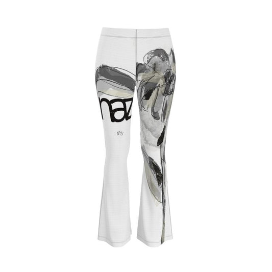 Designer Leggins''Black & White Flower''