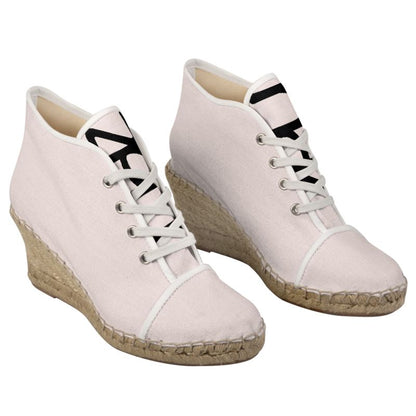 Designer Wedge Espadrilles "White + Naz"