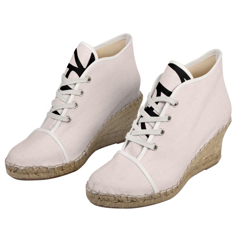 Designer Wedge Espadrilles "White + Naz"