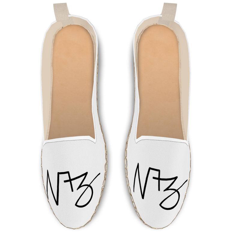 Designer Loafer Espadrilles "White Naz"