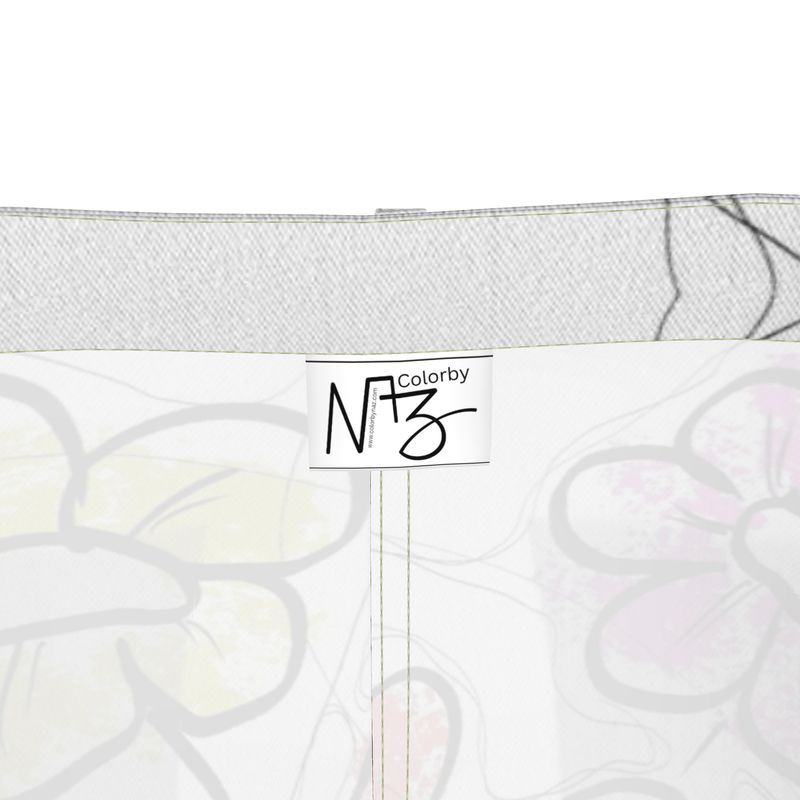 Designer Maxi-Jeansrock ''Flower Art''