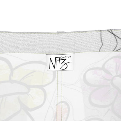Designer Maxi-Jeansrock ''Flower Art''