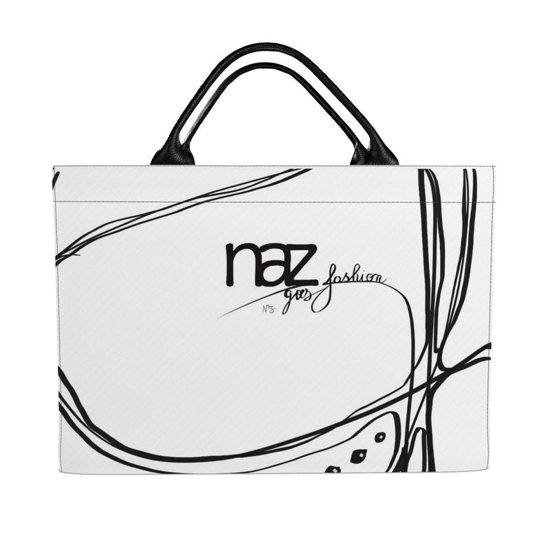 Designer Carryall Tote Bag''Black & White Emotions''