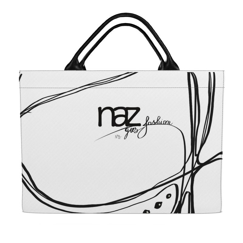 Designer Carryall Tote Bag''Black & White Emotions''