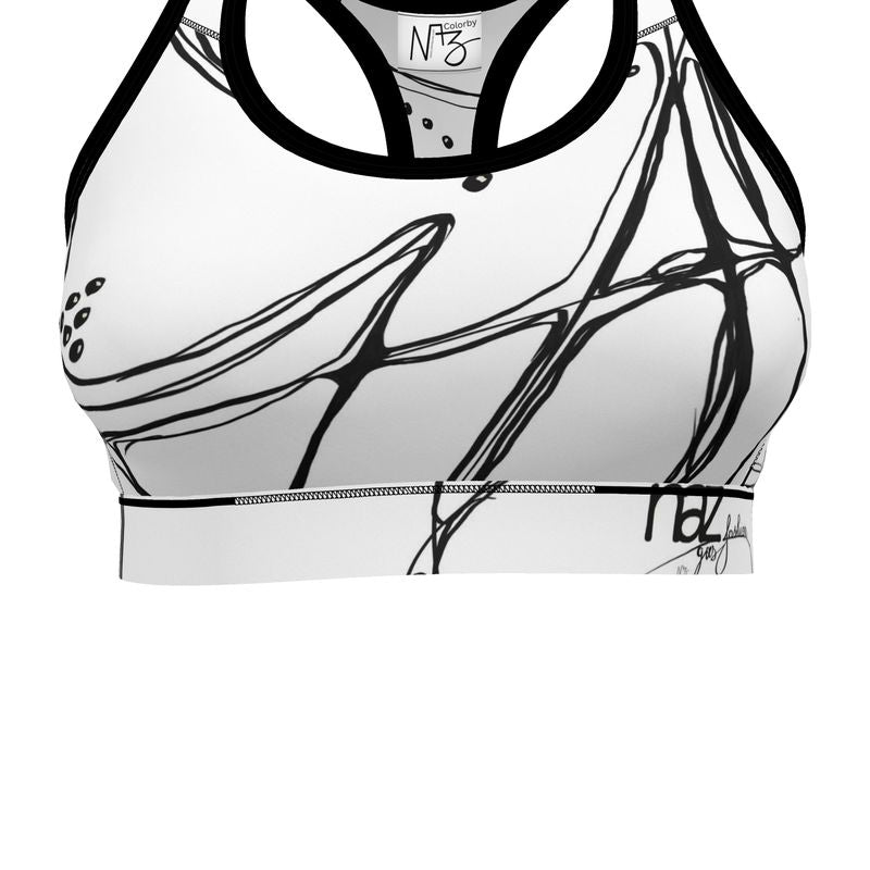 Designer Sportsbra ''Black & White Emotions''