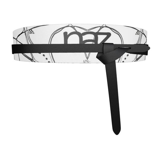 Ceinture de créateur "Black & White Emotions" - Ceinture en cuir nappa