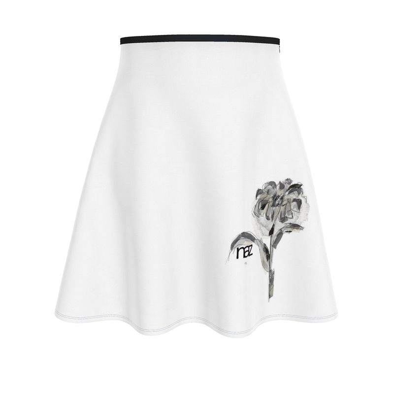 Designer Skater Rock ''Black & White Flower''