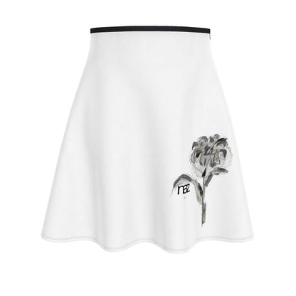 Designer Skater Rock ''Black & White Flower''