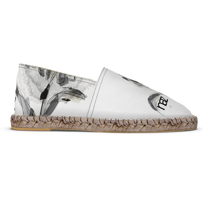 Designer Espadrilles ''Black & White Flower''