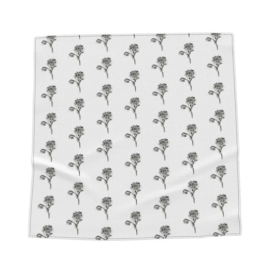 Designer Bandana ''Black & White Flower''