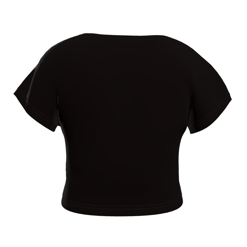 Designer Crop Top ´´Black & White Flower´´