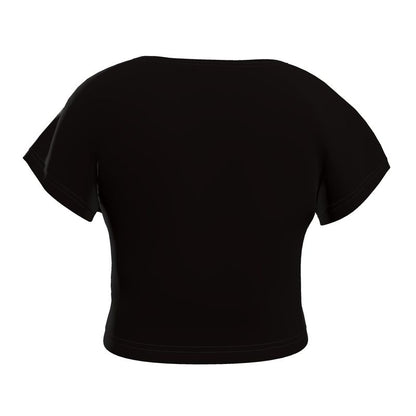 Designer Crop Top ´´Black & White Flower´´