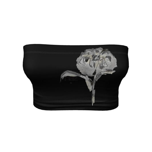 Top bandeau design « Black & White Flower »