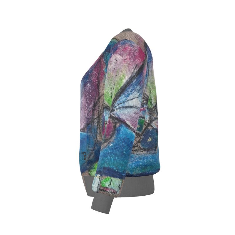 Women's Reversible Silk Bomber Jacket
