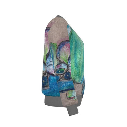 Women's Reversible Silk Bomber Jacket
