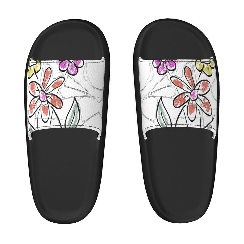 Designer ''Flower Art'' Pantoletten